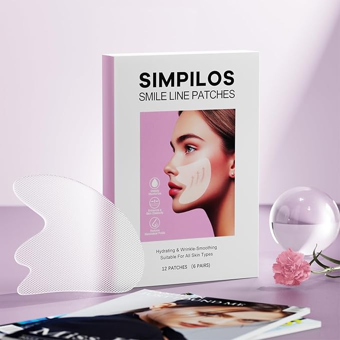 Smile Line Patches, Anti Wrinkle Patches Facial Tapes for Nasolabial Folds, Face Lifting & Face Wrinkle Smoothing Patches - 6 Pairs