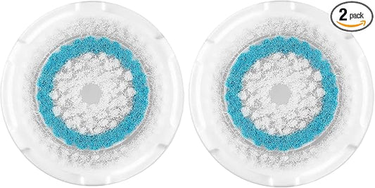 Brush Head Replacements Compatible with Clarisonic Mia 1, Mia 2, Mia Fit, Alpha Fit, Smart Profile Uplift and Alpha Fit Face Cleaning Brush Heads (Blue-2Pack)