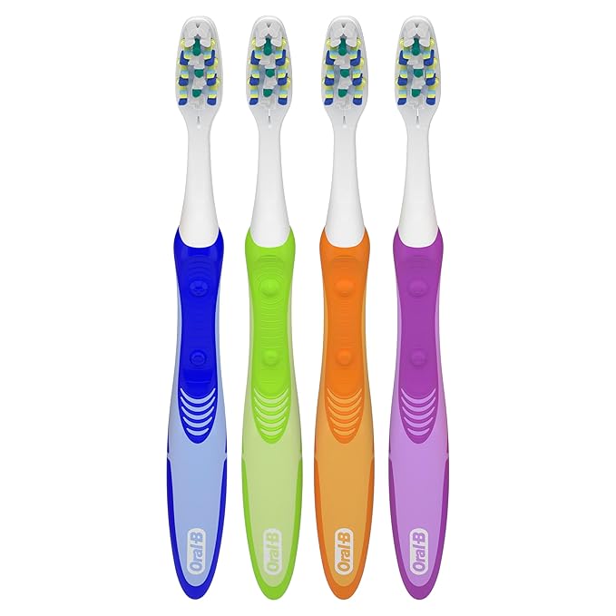 Oral-B Toothbrush, Vibrating Plaque Remover Pulsar, Vibrating Battery Toothbrush, Soft, 4 Count