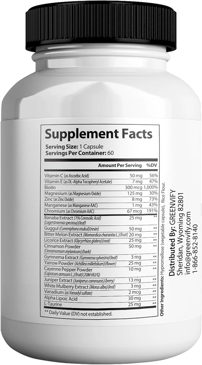 Gluco Guardian Max Advanced Wellness Support Capsules – Vitamin, Mineral, and Herbal Supplement with Magnesium, Vitamin C, Zinc, and Banaba Leaf – Non-GMO, Gluten-Free – 120 Capsules (2)