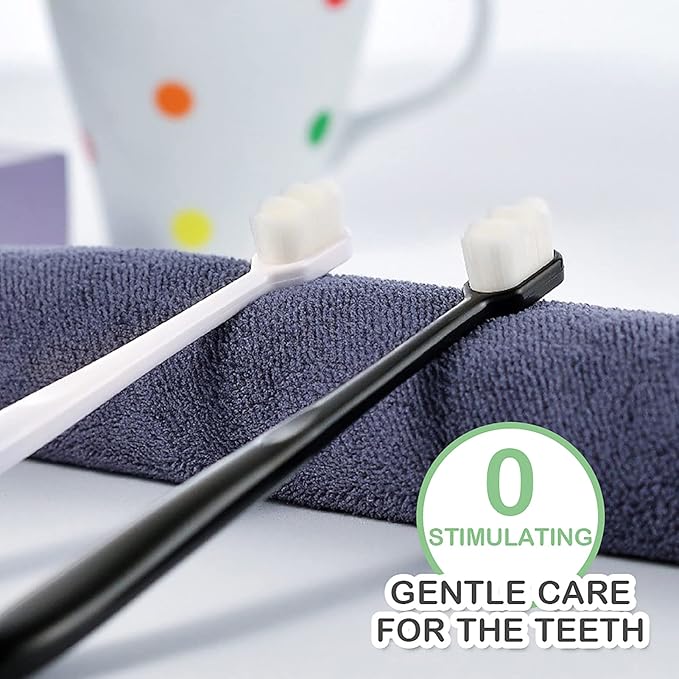 EasyHonor Extra Soft Toothbrush for Sensitive Gums, Micro-Nano Manual Toothbrush with 20000 Soft Floss Bristle for Pregnant Women, Elderly, Braces and Gum Recessions.(80PCS)
