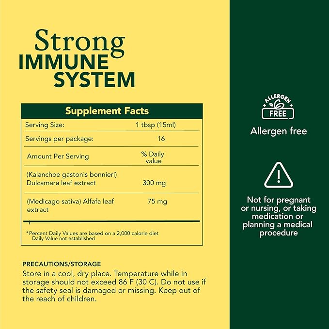 Vall-Inmunolive - Alfalfa and Dulcamara Oral Solution - 8 fl oz (240 ml) Bottle - Natural Dulcamara & Alfalfa Extract antioxidant Support - Measured Liquid dose with 24 Month Shelf Life