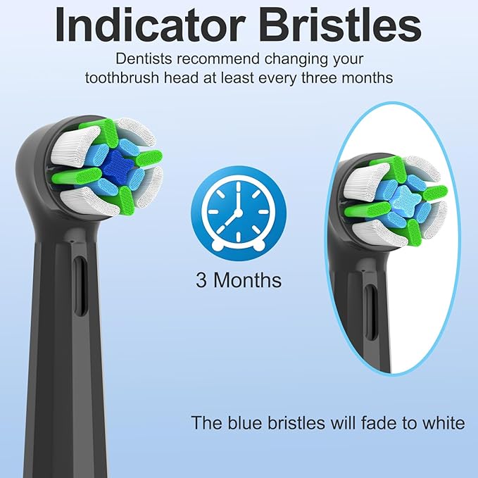 Replacement Heads Compatible with Oral B iO Electric Toothbrush, Replacement Toothbrush Heads Fit for Oral-B iO 2/3/4/5/6/7/8/9/10 Series Toothbrush, 8 Packs (Black)