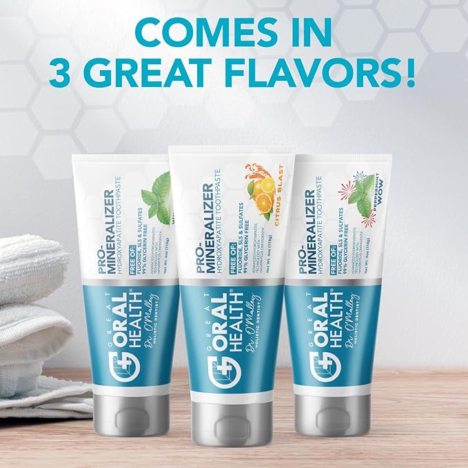 Nano hydroxyapatite Toothpaste Fluoride Free; Dentist Formulated Pro Remineralizing Toothpaste Plus Anti Cavity Xylitol, Tooth Remineralization for Sensitive Teeth & Enamel Support in Citrus Blast