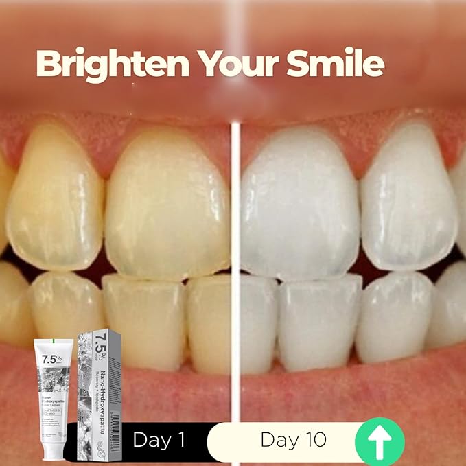 Hydroxyapatite Toothpaste, 7.5% Nano Hydroxyapatite Toothpast, Deep Cleaning for Advanced Enamel Protection, Fluoride-Free Gentle and Effective Formula with Fresh Mint (3 Sets)