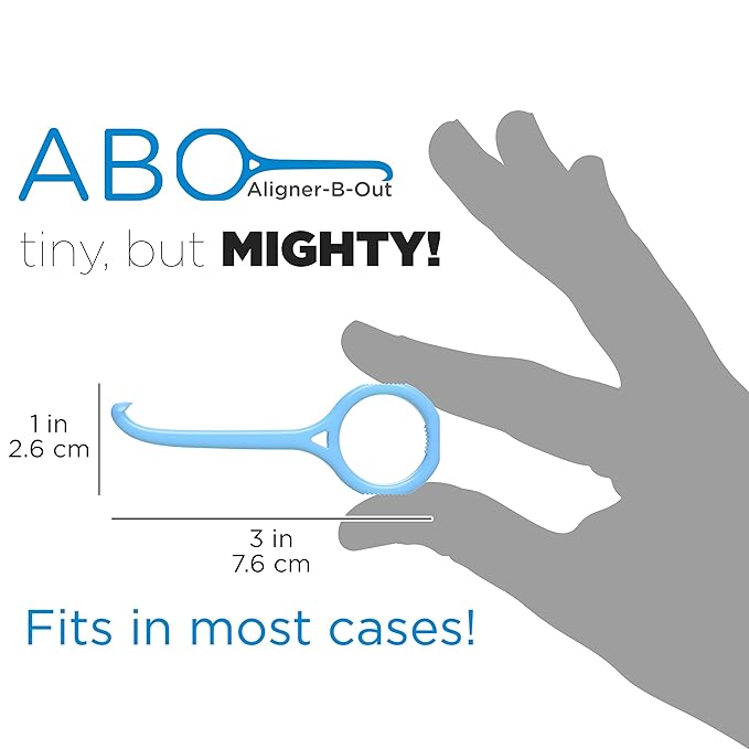 Aligner-B-Out v2 | Badass Blue 4 Pack | Invisalign Remover Tool & Aligner Remover Tool For All Aligners & Removable Retainers | Orthodontist Recommended Invisalign Accessories