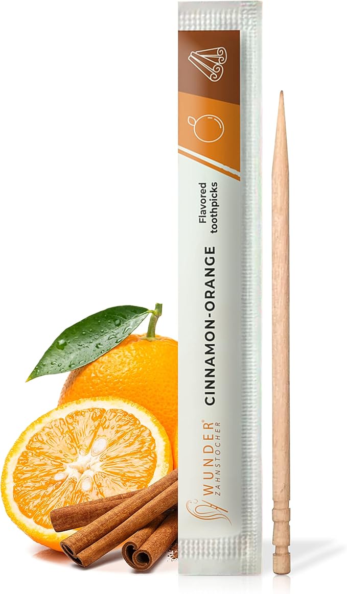 Wonder Toothpicks with Flavor - 100x Flavored toothpicks Individually Packed in 8 Refreshing Varieties - Gentle Oral Hygiene - Fresh Breath - Individually Packed Toothpicks with Flavor