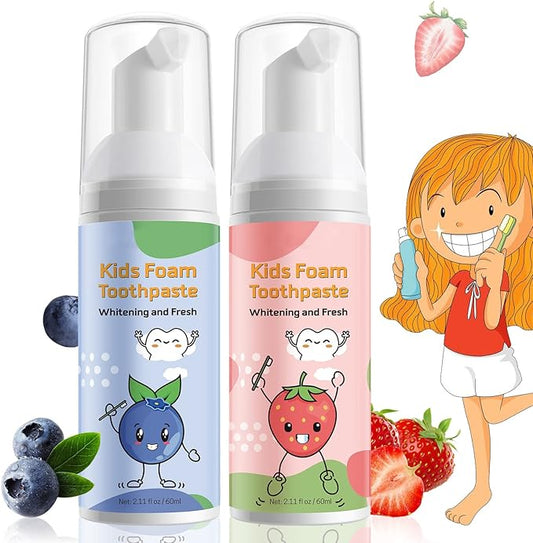 Foam Toothpaste Kids, Kids Foam Toothpaste, Toddler Toothpaste for Dental Care for Children for 3 and Up