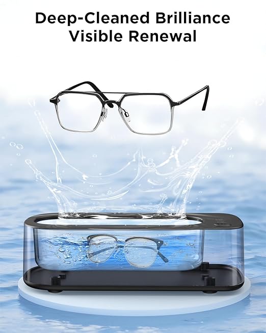 Ultrasonic Jewelry Cleaner Machine: 48KHz Ultra Sonic Cleaner for Jewelry,Eyeglass,Rings,Watch Band,Dentures,with Dual Cleaning Modes,350ML 304 Stainless Steel Tank,Gift for Wife,Mom,Daughter