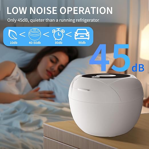 Ultrasonic Retainer Cleaner Machine 45khz Cleaning Pod for Denture Cleaner 200ml Mouth Guard, Aligner, Night Guard, Toothbrush, Jewelry, 4 Cleaning Modes Digital Timer, Gifts for Women, White