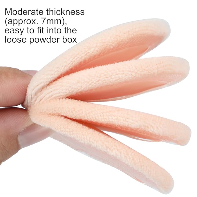 12 Pieces Powder Puffs Cotton Makeup Pads Soft Face Compact Puffs for Loose Setting Pressed Powder, 2.36 Inch (Beige)