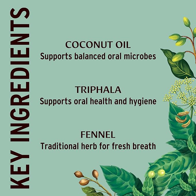 Banyan Botanicals Organic Daily Swish Mint Travel Packets - 12 ct - Ayurvedic Oil Pulling Mouthwash Oil for Oral Health - Coconut Oil Blend for Teeth and Gums