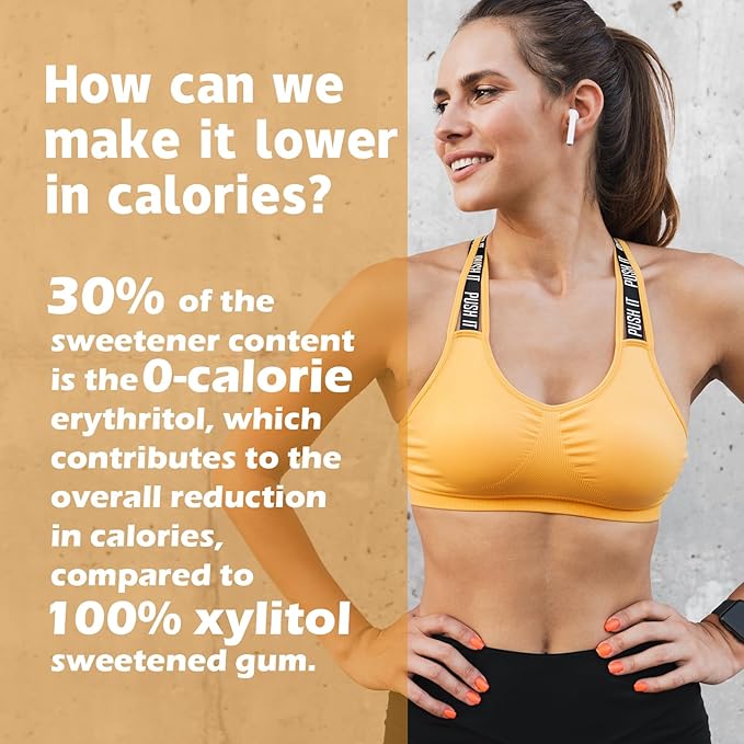 DC24 DAILY CARE Gum, Aspartame Free & Sugar Free, Xylitol Chewing Gum with Erythritol, Low-Calorie, Sugarless, Fresh Fruit Flavored Gum, 50 Pieces (Pack of 1)
