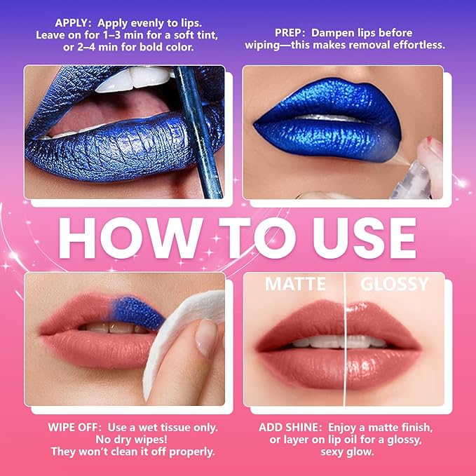 Jolilab Lip Stain Masque,Wipe Off Lip Tint,Waterproof,Transfer proof,Highly Pigmented,Ultra Long Lasting Lip Stain Peel off Makeup With Matte finish for All-day Wear.(#03 CLASSIC ROSE)
