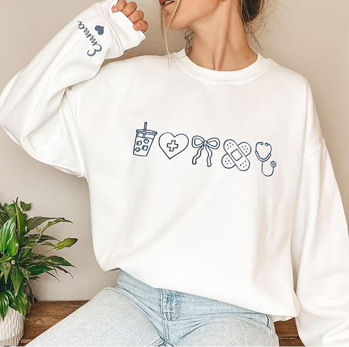 Chillever - Dental Hygienist Embroidered Sweatshirt, Gift For Hygienist, Tooth Gift, Teeth Sweatshirts For Women