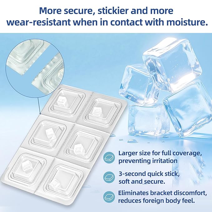 RAZOKO Orthodontic Wax for Braces Wax Dots Gentle Comfort, Clear Invisible Fit, All Day Protection 24 Individual Hygienic Packaging Dental Wax
