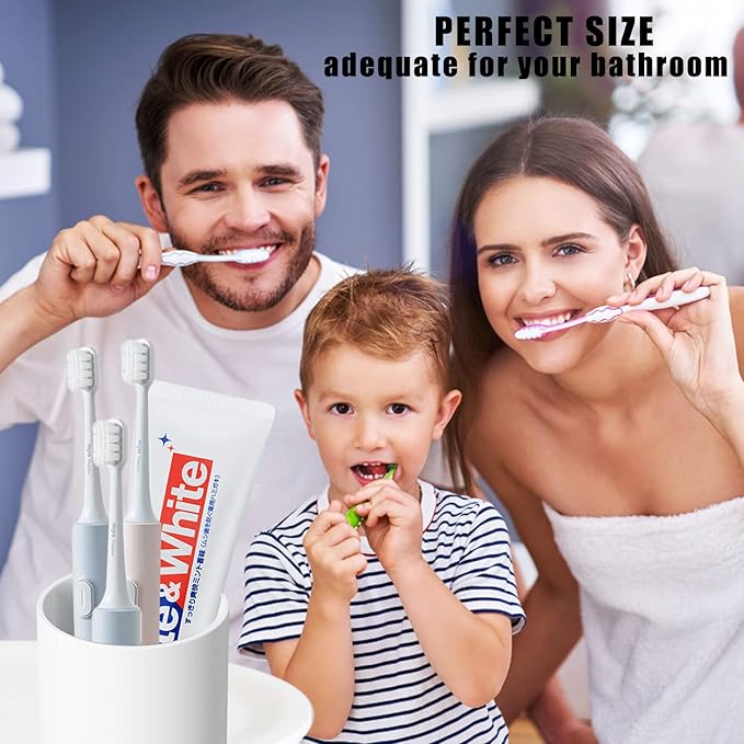 Bathroom Tumbler 10.5oz Reusable Unbreakable Toothbrush Cup 300ml - Mouthwash Plastic Easy to Clean Toothbrush Holder - Adequate for Your Bathroom (PP 1PC, White)