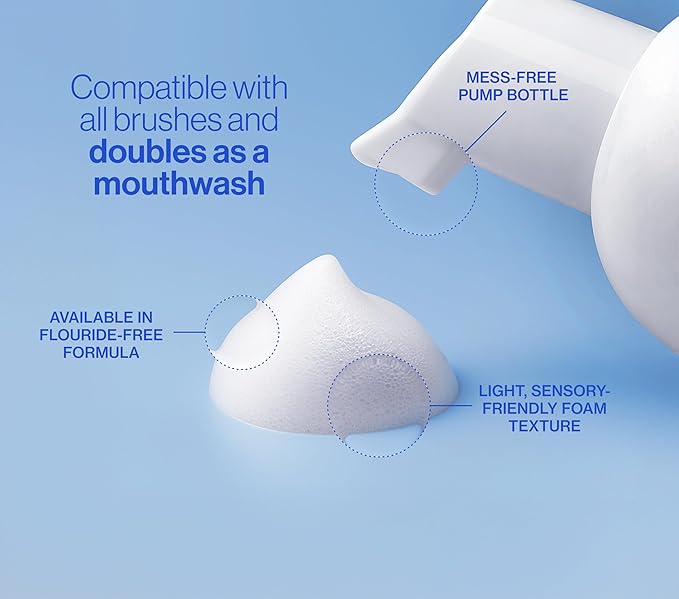Autobrush Fluoride-Free Foaming Toothpaste for Kids, Strawberry Flavor, Whitening & Deep Cleaning, Travel Friendly, Anti-Cavity (Pack of 1)