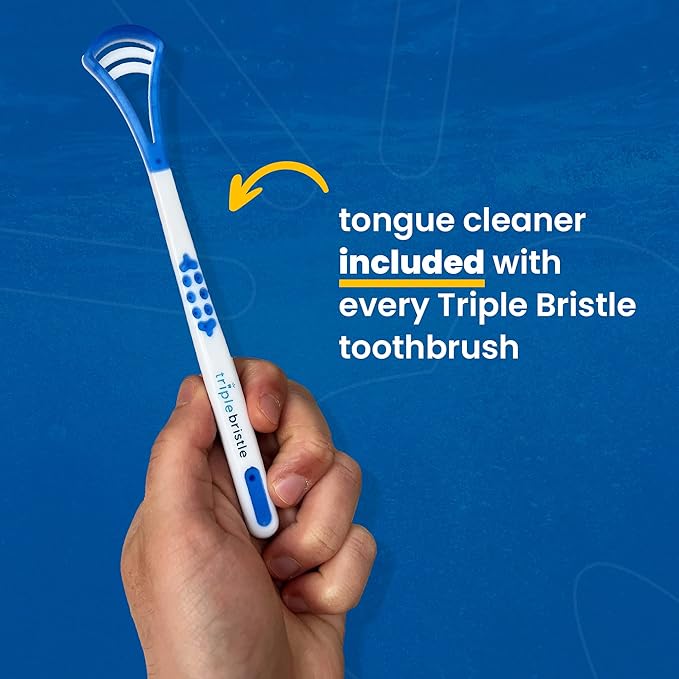 Triple Bristle Duo | 2 Sonic Toothbrushes with Dual Charging Station | Patented 3 Head Design | 31,000 VPM Electric Toothbrush Set | for Adults, Families & Couples | Triple Bristle Duo + Oral Kit