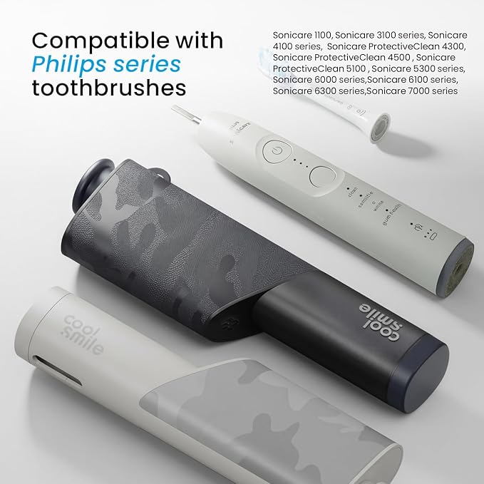 CoolSmile Charging Travel Case Compatible with Philips Sonicare Electric Toothbrushes, Fits Philip Sonicare 1100/3100/ 4100/4300/ 4500/5100/ 5300/6000/ 6100/6300/ 7000 series, Blue