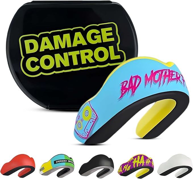 DAMAGE CONTROL Extreme Impact Mouth Guard – Sports Mouthguard for Boxing, MMA, BJJ, Hockey, Rugby, Lacrosse, & More – Mouthpiece for Teeth & Jaw Protection, for Youth & Adults (Adult, BMF)
