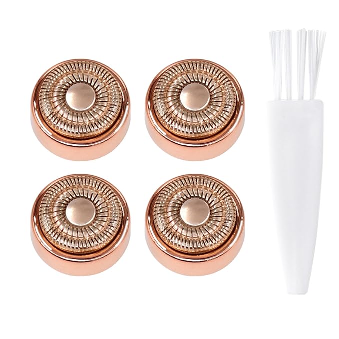 Generation 2 Replacement Heads for Flawless Facial Hair Remover, Replacement Heads for Finishing Touch Flawless Facial Hair Remover Gen 2,Facial Hair Remover Heads with Cleaning Brush for Women,4 Pack