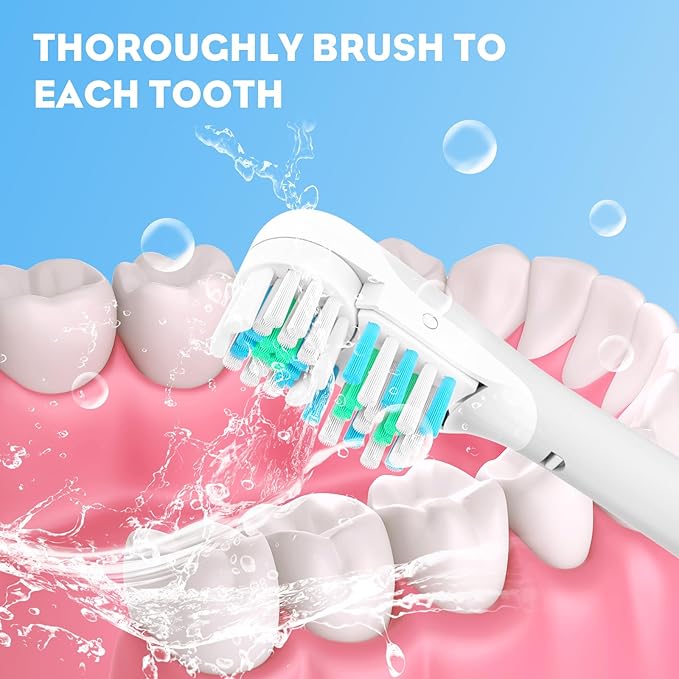 4/8/16 Pcs Electric Toothbrush Replacement Heads Sensitive Dual Clean Rotating Sets Fit for Braun Oral B Cross Action Power 4732 3733 4734 (16)