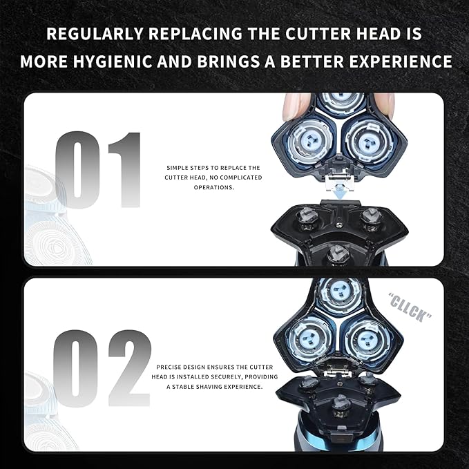 SH71/50 Shaving Heads Compatible with Phili*s Shavers Series S5000 (S5XXX),S7000 (S7XXX) for SH60/70 and SH70/70 (Blue)