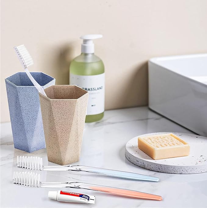 HQSLsund 50 Pack Disposable Toothbrush Kit with Toothpaste, Individually Wrapped Travel Toothbrushes Soft Bristle Manual