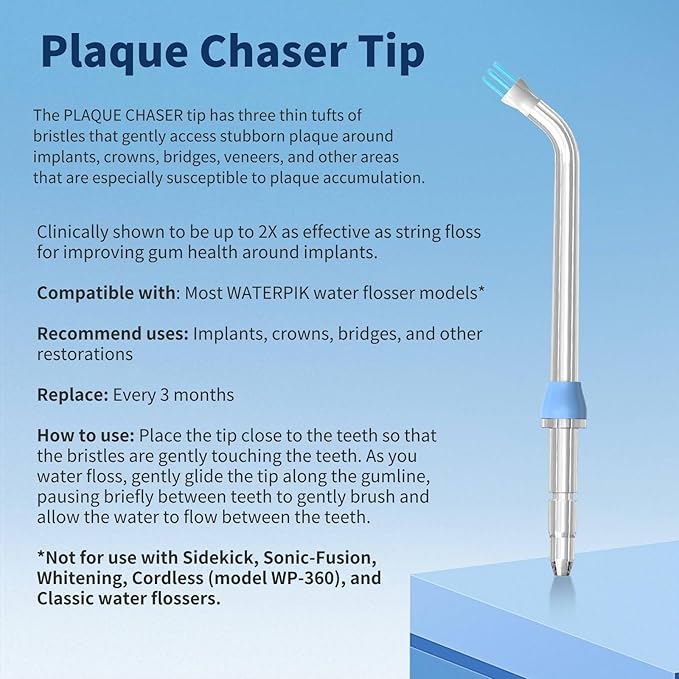 Replacement Heads for Waterpik, Replacement Picks for Water Pik Water Flosser (8 Tips Combo + Storage Case + Travel Case)