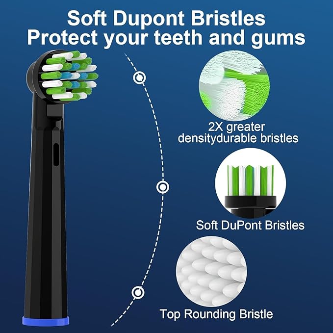 Replacement Toothbrush Heads Compatible with Oral b Braun Smart 1500/7500,Pro 1000/1500,Genius x/6000/Cross/Floss/Sensitive, 8PCS Electric Brush Heads Refill for Braun Oral B