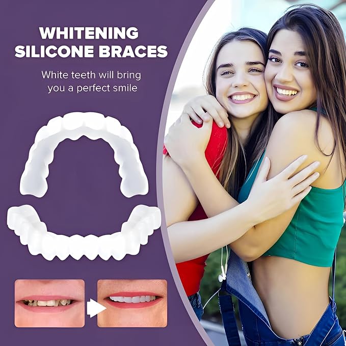 2 Pairs of Smile Supports, Quickly Restore Smile and Regain Confidence (White) Adjustable Comfort.