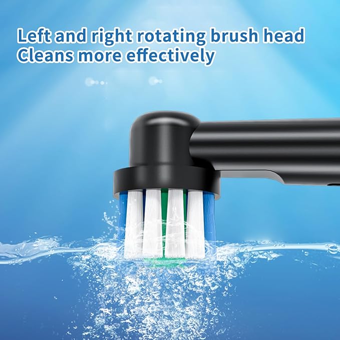 Deep Clean Rechargeable Electric Powered Toothbrush,Pressure Sensor to Protect Gums (Black)