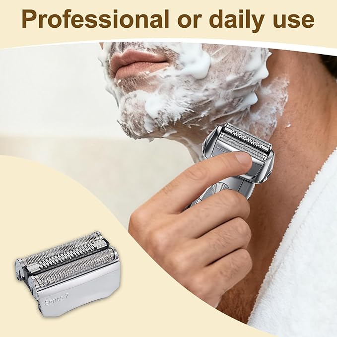Series 7 70S Replacement Head Compatible with 795, 790cc, 7899cc, 720cc, 720s-4, 750, 760, 7383, 9565, 9585 Electric Shavers, Quick Clean, Wet/Dry Use, Compatible with Series 7 Electric Shavers
