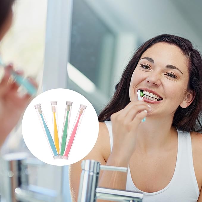 CIYODO 4pcs Ultra Soft Manual Toothbrushes for Sensitive Teeth with Micro-Nano Bristles High-Density Fine Brush Heads Gentle Gum Care for Adults and Fragile Teeth