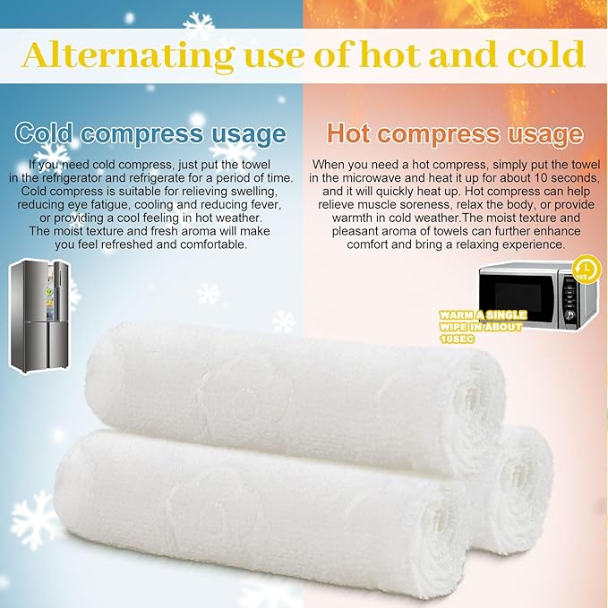 Moist Cotton Towel Bulk Moist Towelettes Individually Wrapped,White Towel Services,Refreshment Pre Moistened Towels for Dentist Travel Sport Party Hotel 200,Lemon