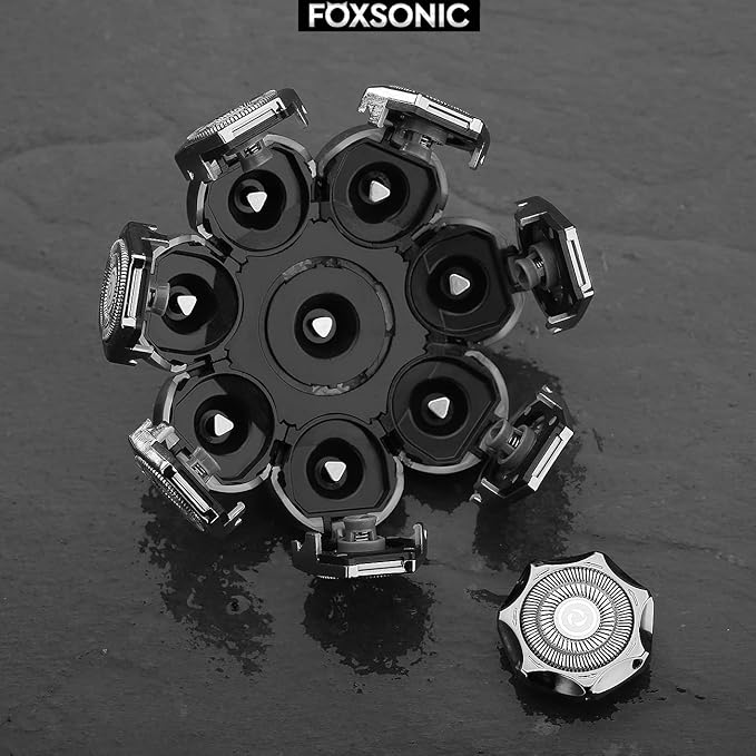 FOXSONIC 8 Blades Head Shaver Replacement Heads for Many Main Brands Electric Shaver Razor Bald Men
