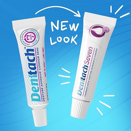 Denttach Seven Denture Adhesive, Thermoplastic Denture Cushion and Reliner, Upper and Lower Denture Comfort for Up to 7 Days, Zero Glue, Zinc Free (4)