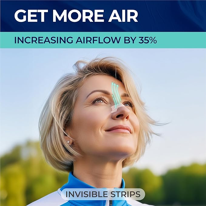 Peace&Quiet PQ 40 Nasal Strips for Snoring, Nasal Stripes for Sports & Sleeping - Nose Strips for Congestion Relief, Snore Reducing Aids - Improve Sleep, Reduce Snoring | Transparent