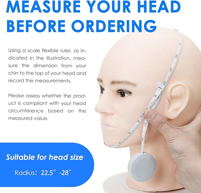 Forzacx Anti Snoring Chin Strap - Light Breathable Cpap Chin Strap Snoring Solution, Comfortable Chin Portion Widen Softer, Efficient Reduce Snoring, Adjustabl Sleep Chin Strap for Men Women - Grey