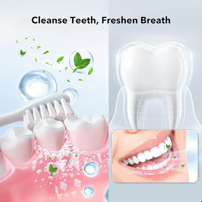 Fluoride Free Nano Hydroxyapatite Toothpastes for Teeth Whitening, Remineralizing, Deep Cleansing, Enamel-Safe, Anti-Plaque, Teeth Restoration, 4.23oz