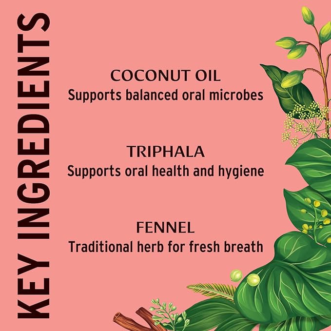 Banyan Botanicals Cinnamon Daily Swish – Organic Ayurvedic Pulling Oil with Coconut Oil – Mouthwash for Fresh Breath and Sparkling Oral Health* – 2 oz – Non GMO Sustainably Sourced Vegan