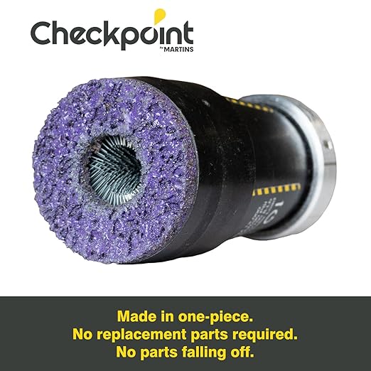 Checkpoint – 2-in-1 Stud and Hub Cleaning Tool for Cars, SUVs & Trucks – One-Piece Design, Removes Rust & Corrosion, Long-Lasting Abrasive Pad (Car Model)