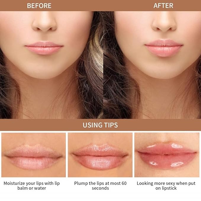 Lip augmenter for women, 2025 New Lip Plumper Device Manual Lip Plumping Tool Self-Suction Natural Fuller Lips, Lip Plumping Devices (1pc)
