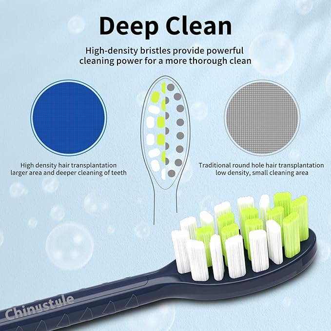 Replacement Toothbrush Heads Compatible with Philips One Sonicare Electric Toothbrush HY1200 HY1100, Tooth Brush Head Navy Blue -10 Pack