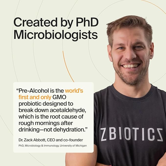 ZBiotics — Feel Better After Drinking, Wake Up Refreshed, Science-Backed, Patented Probiotic for Easier Mornings, Travel-Friendly, 3-Pack of 0.5 Fl Oz Bottles