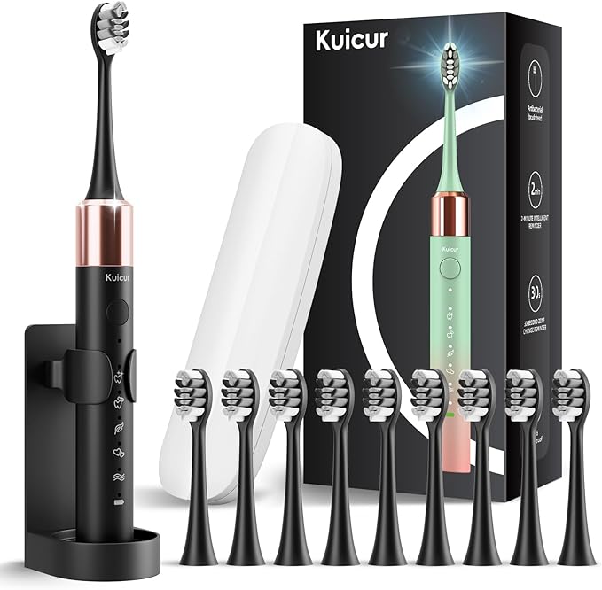 2 Pack Electic Toothbrush - Black and Pink