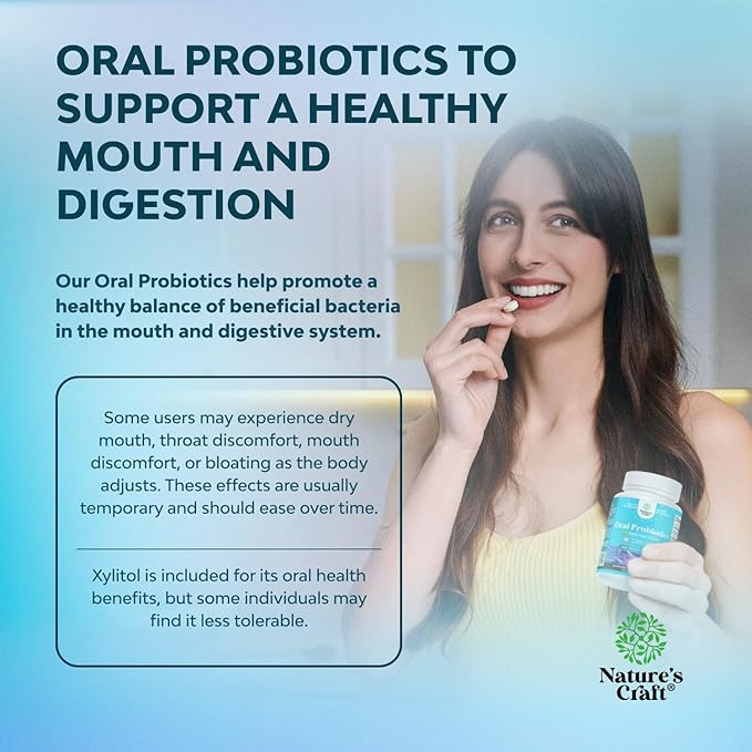Oral Probiotics for Teeth and Gums - Minty Fresh BLIS K12 Oral Probiotics for Mouth Bad Breath Dry Mouth and Dental Health Support with 3 Billion CFU - Chewable Xylitol Lozenges Mint Flavor (2 Pack)