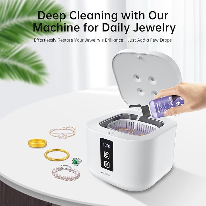 Ultrasound Jewelry Cleaner Solution, Use in All Ultrasound Jewelry Machines, Rings and Eyeglass, Performance Liquid Cleans Solution for Diamonds, Gold, Earrings, and Watch, 8.5 oz/250 ml