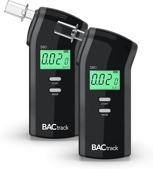 BACtrack S80 Breathalyzer (2 Pack) | Professional-Grade Accuracy | DOT & NHTSA Approved | FDA 510(k) Cleared | Portable Breath Alcohol Tester for Personal & Professional Use